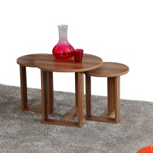 SET 3x Side table MIRA brown