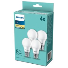 SET 4x LED Bulb Philips E27/8W/230V 2700K