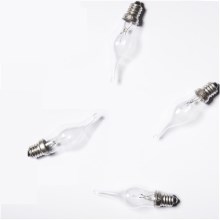 SET 4x Replacement bulb GLORIA E10/14V clear, Made in Europe