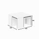 SET 4x Side table ORTANCA + coffee table white