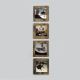 SET 4x Wall holder for photos 14x14 cm brown