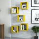 SET 5x Wall shelf BOX yellow