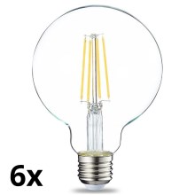 SET 6x LED Dimmable bulb VINTAGE G93 E27/8W/230V 2700K