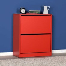 Shoe cabinet 84x73 cm red