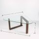 Side table CAM 41x96 cm brown/clear