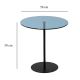 Side table CHILL 50x50 cm black/blue