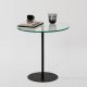 Side table CHILL 50x50 cm black/clear