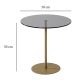 Side table CHILL 50x50 cm gold/black
