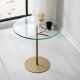 Side table CHILL 50x50 cm gold/clear
