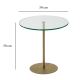 Side table CHILL 50x50 cm gold/clear