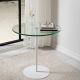 Side table CHILL 50x50 cm white/clear