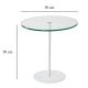 Side table CHILL 50x50 cm white/clear