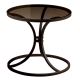 Side table CORLEAONE 57,8x60 cm black