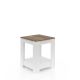 Side table GRADO 61x50 cm white/brown