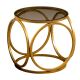 Side table MIMO 40x40 cm gold/black