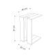 Side table MUJU 57x30 cm brown/anthracite