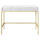 Side table NOVA 77x104 cm white/gold