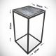 Side table PURE 62x35 cm brown/black