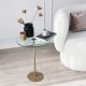 Side table SOCIAL 50x40 cm gold/clear