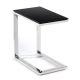 Side table STIVAR 30x50 cm chrome/black
