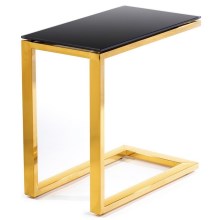 Side table STIVAR 51x50 cm gold/black