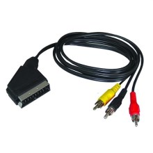 Signal cable for connecting 2 AV devices SCART connector / 3x CINCH connector