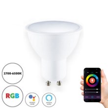 Smart LED RGB dimmable bulb GU10/5W/230V 2700-6500K WiFi Tuya