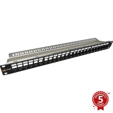 Solarix - 19" modular blank patch panel 24 ports 1U
