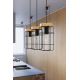 Chandelier on a string GOTTO 1xE27/15W/230V black/beech
