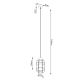 Chandelier on a string GOTTO 1xE27/15W/230V black/beech