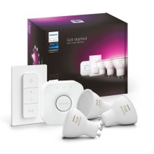 Starter pack Philips Hue WHITE AND COLOR AMBIANCE 3xGU10/4,3W 2000-6500K + interconnection device
