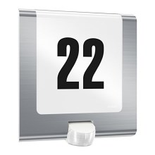 STEINEL 010454 –⁠ LED House Number Sign with a Motion detector L220LED LED / 7.5 W Stainless IP44