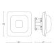 Steinel 064334 - Presence detector IR Quattro HD-2 24m COM2 white