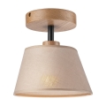 Surface-mounted chandelier ANTONIO 1xE14/60W/230V beige/oak