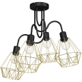 Surface-mounted chandelier BERGEN 4xE27/60W/230V black/golden