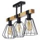 Surface-mounted chandelier CAMEROON 3xE27/60W/230V black/wood