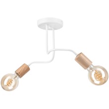 Surface-mounted chandelier CONOR 2xE27/60W/230V oak/white