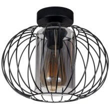 Surface-mounted chandelier CORRINI 1xE27/60W/230V d. 25 cm black/grey