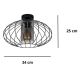 Surface-mounted chandelier CORRINI 1xE27/60W/230V d. 34 cm black/grey