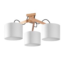 Surface-mounted chandelier LEGNO 3xE27/60W/230V