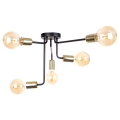 Surface-mounted chandelier NIXO 5xE27/60W/230V black/gold
