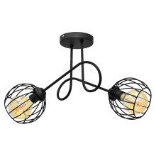 Surface-mounted chandelier OXFORD 2xE27/60W/230V black