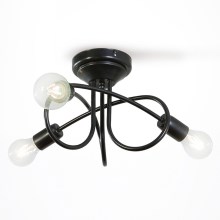 Surface-mounted chandelier STYLE 3xE27/60W/230V black