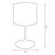Table lamp ARDEN 1xE27/60W/230V d. 18 cm black/white