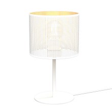 Table lamp LOFT SHADE 1xE27/60W/230V d. 18 cm white/gold