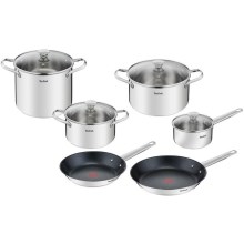 Tefal - Set of cookware 10 pcs COOK EAT stainless steel
