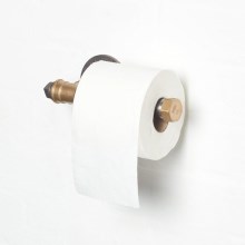 Toilet paper holder BORURAF 8x22 cm black/gold