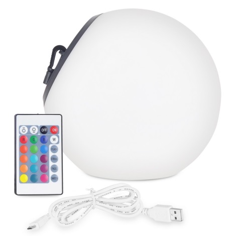 Top Light BALL RGB RC - LED RGB Dimmable solar light BALL LED/1,2W/3,7V IP44 + remote control