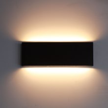 Top Light - LED Outdoor wall light OBLIGO LED/12W/230V IP65 black