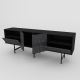 TV Table DERIN 65x180 cm black